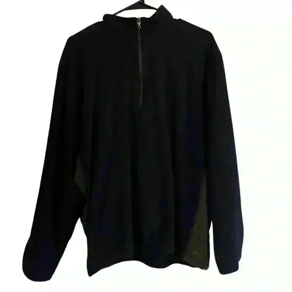 Alo Mens 1/4 Zip Cool Fit Athletic Long Sleeve Fleece Pullover